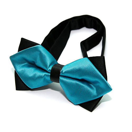 Галстук-бабочка диамант бирюзово-голубая BGD-6201