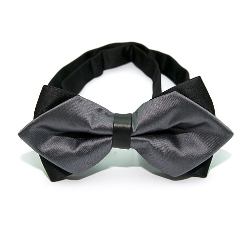 Галстук-бабочка диамант серая BGD-6202