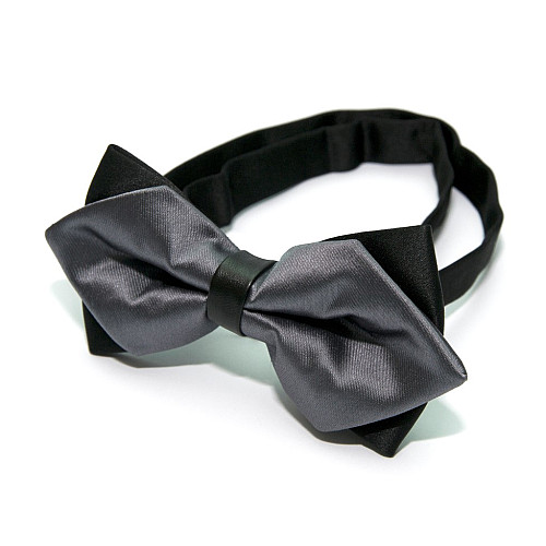 Галстук-бабочка диамант серая BGD-6202