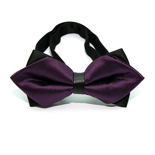 Краватка-метелик діамант баклажановий BGD-6209