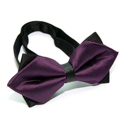 Краватка-метелик діамант баклажановий BGD-6209