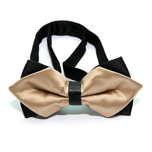 Галстук-бабочка диамант бежевая BGD-6211