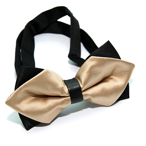 Галстук-бабочка диамант бежевая BGD-6211