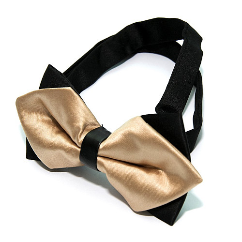 Галстук-бабочка диамант бежевая BGD-6211