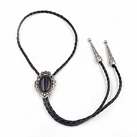 Галстук Боло Gofin Камушек Черный BOLO-52011