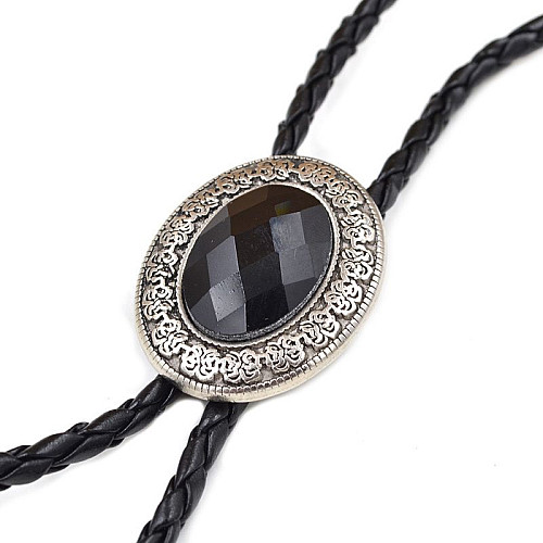 Краватка Боло Gofin чорний камінчик BOLO-52036