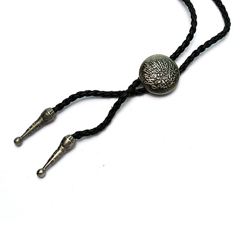 Краватка боло Gofin круглий сріблястий BOLO-52046