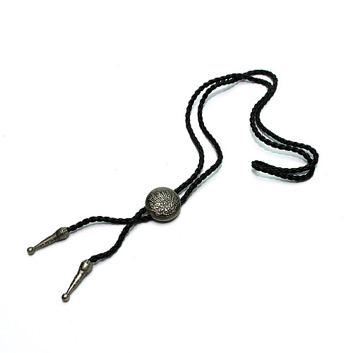 Краватка боло Gofin круглий сріблястий BOLO-52046