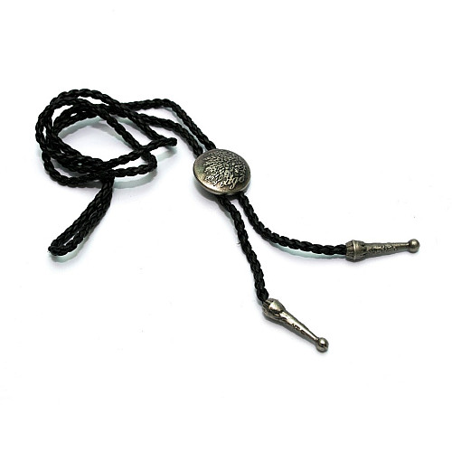 Краватка боло Gofin круглий сріблястий BOLO-52046