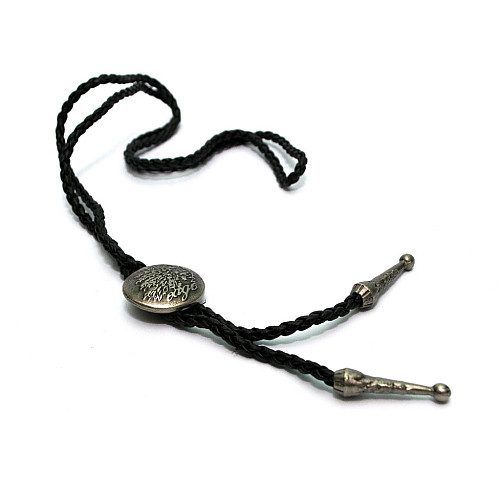 Краватка боло Gofin круглий сріблястий BOLO-52046