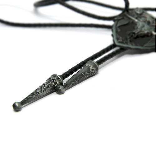 Галстук боло Gofin с буйволом на красном фоне BOLO-52050