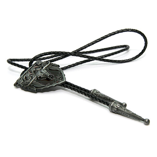 Галстук боло Gofin с буйволом на красном фоне BOLO-52050