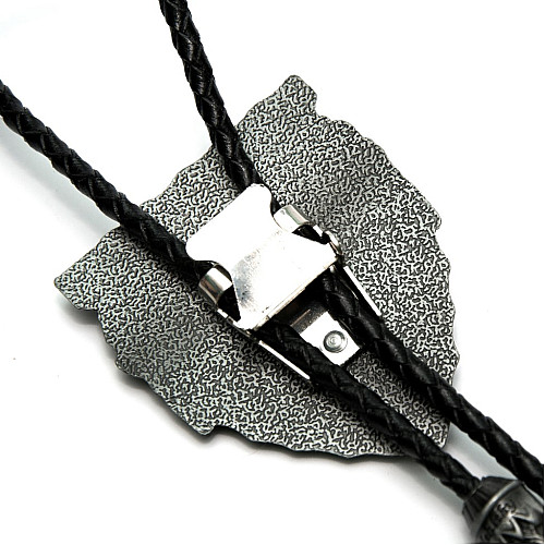 Галстук боло Gofin с буйволом на красном фоне BOLO-52050