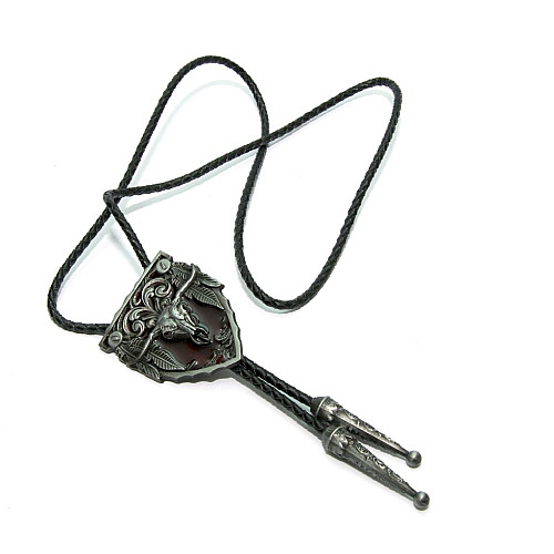 Галстук боло Gofin с буйволом на красном фоне BOLO-52050