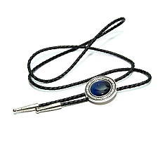 Галстук боло Gofin круглый с синим камнем BOLO-52053