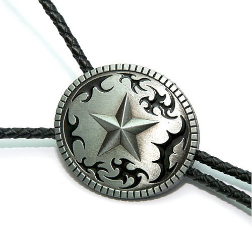 Галстук боло Gofin круглый с звездой BOLO-52055