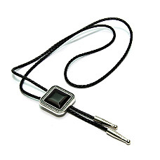 Краватка боло Gofin квадратний з чорним каменем BOLO-52056