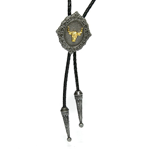 Краватка боло Gofin з золотистим биком BOLO-52063