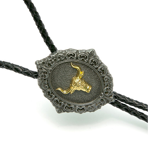 Краватка боло Gofin з золотистим биком BOLO-52063