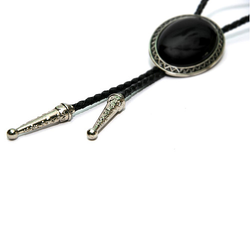 Краватка боло Gofin овальний чорний камінь BOLO-52064