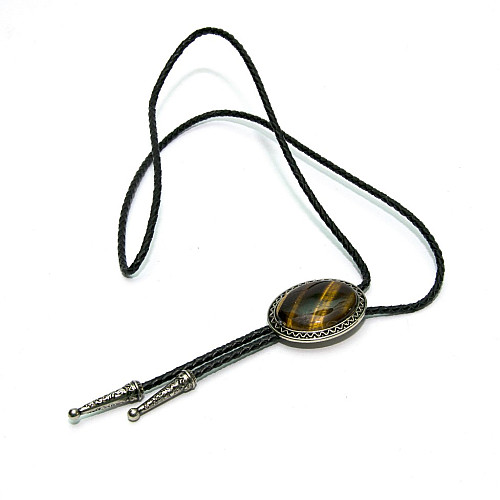 Галстук боло Gofin камень цвета янтарь  BOLO-52066