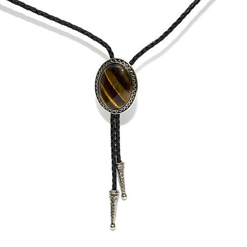 Галстук боло Gofin камень цвета янтарь  BOLO-52066