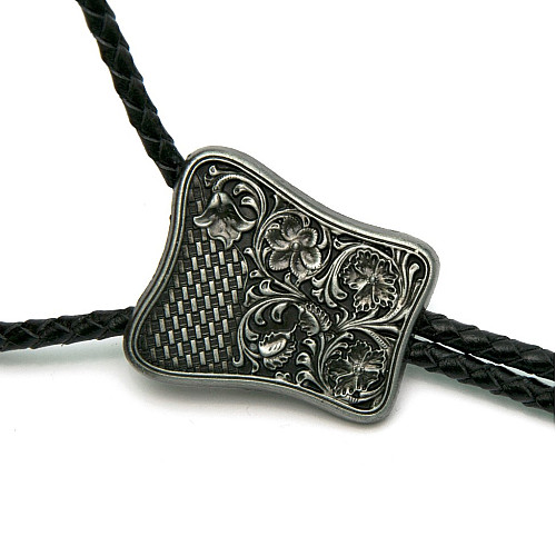 Галстук боло Gofin узор с цветами BOLO-52069