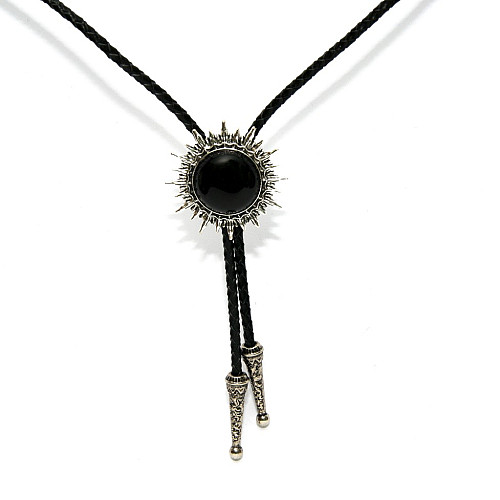 Галстук боло Gofin в виде солнца с черным камнем BOLO-52070