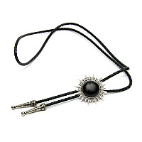 Краватка боло Gofin в вигляді сонця з чорним каменем BOLO-52070