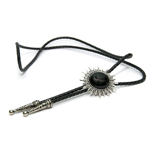 Галстук боло Gofin в виде солнца с черным камнем BOLO-52070