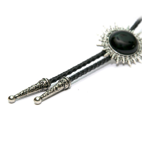 Галстук боло Gofin в виде солнца с черным камнем BOLO-52070