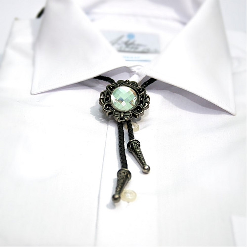 Краватка боло Gofin з білим каменем BOLO-52071