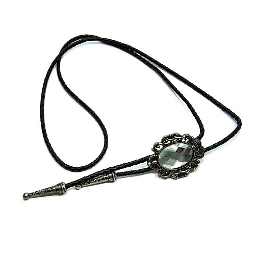 Краватка боло Gofin з білим каменем BOLO-52071