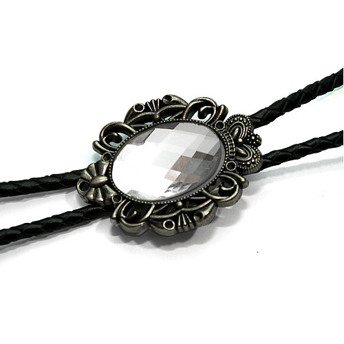 Краватка боло Gofin з білим каменем BOLO-52071