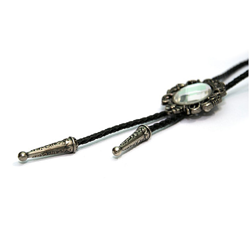 Краватка боло Gofin з білим каменем BOLO-52071