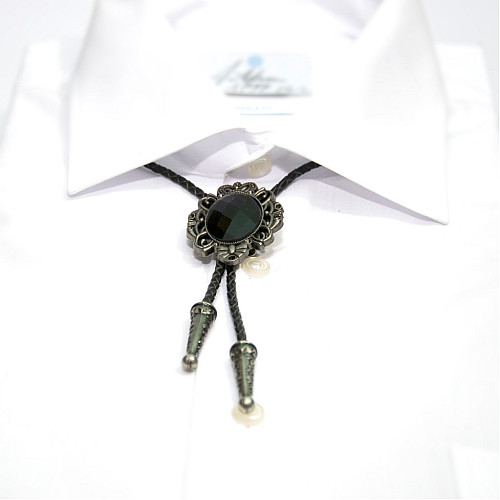 Краватка боло Gofin з чорним каменем BOLO-52074