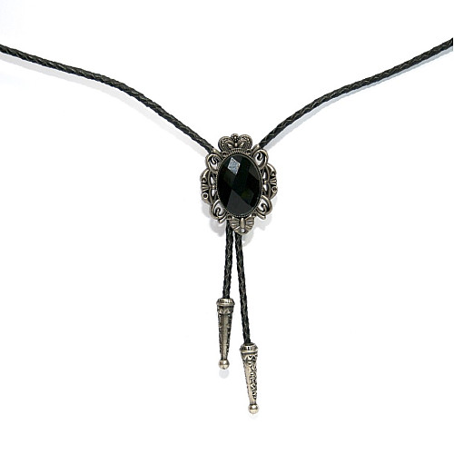 Краватка боло Gofin з чорним каменем BOLO-52074