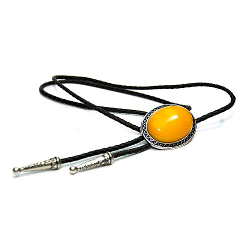 Галстук боло Gofin с желто-оранжевым камнем BOLO-52079