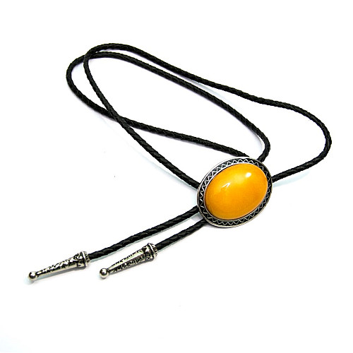 Галстук боло Gofin с желто-оранжевым камнем BOLO-52079