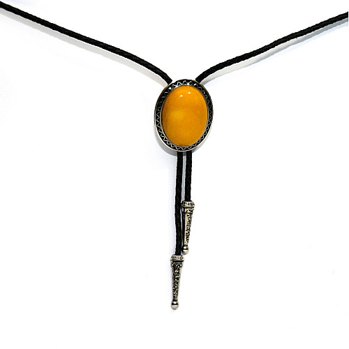 Галстук боло Gofin с желто-оранжевым камнем BOLO-52079