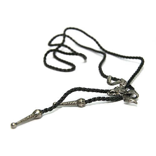 Краватка боло Gofin череп буйвола сріблястий BOLO-52085