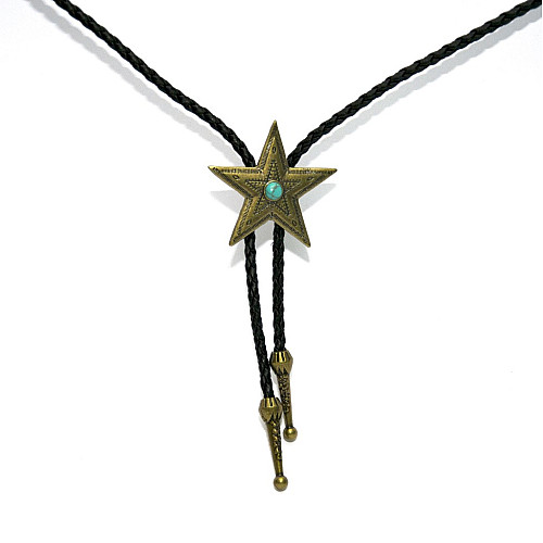 Ковбойский галстук боло Gofin звезда с камушком BOLO-52087