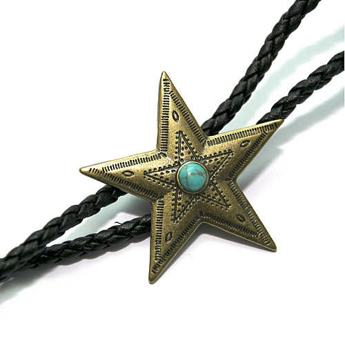 Ковбойский галстук боло Gofin звезда с камушком BOLO-52087