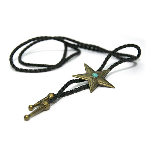 Ковбойский галстук боло Gofin звезда с камушком BOLO-52087