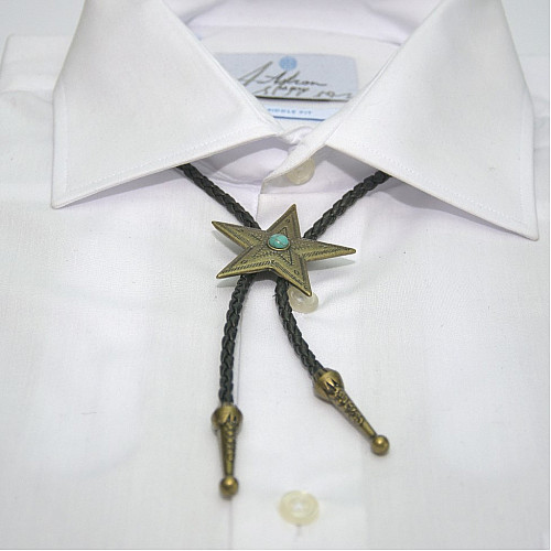 Ковбойский галстук боло Gofin звезда с камушком BOLO-52087