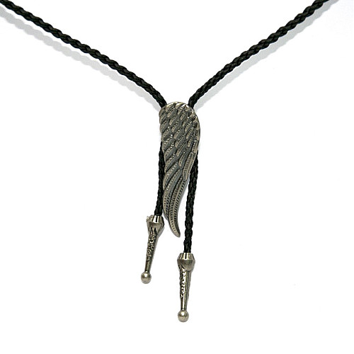 Галстук боло Gofin серебристый в виде крыла BOLO-52089