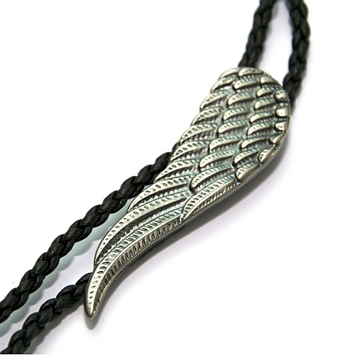 Галстук боло Gofin серебристый в виде крыла BOLO-52089