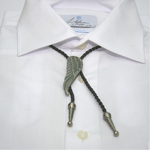 Галстук боло Gofin серебристый в виде крыла BOLO-52089