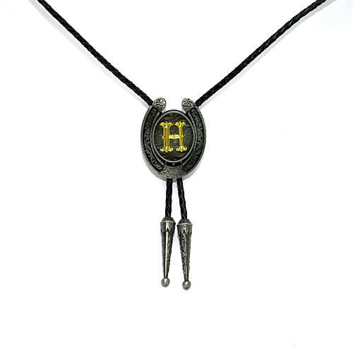 Галстук боло Gofin с буквой Н BOLO-52093