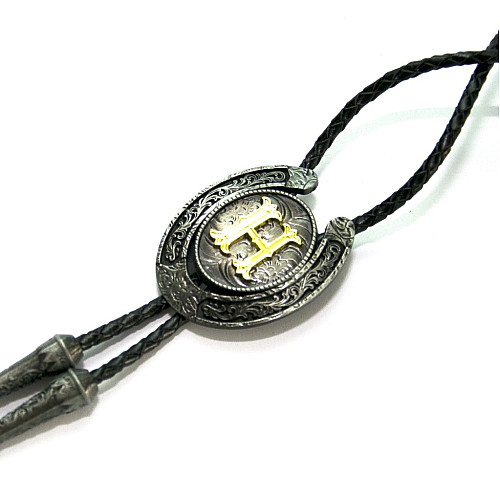 Галстук боло Gofin с буквой Н BOLO-52093